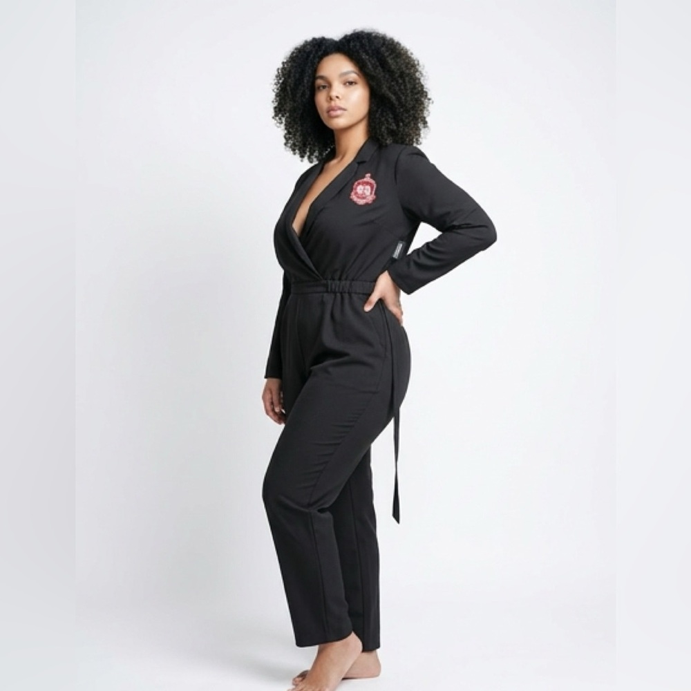 Classy Black Delta Sigma Theta Jumpsuit - Picture 2 of 3